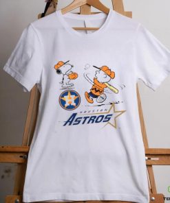 Official Peanuts Charlie Brown And Snoopy Playing Baseball Houston Astros Shirt