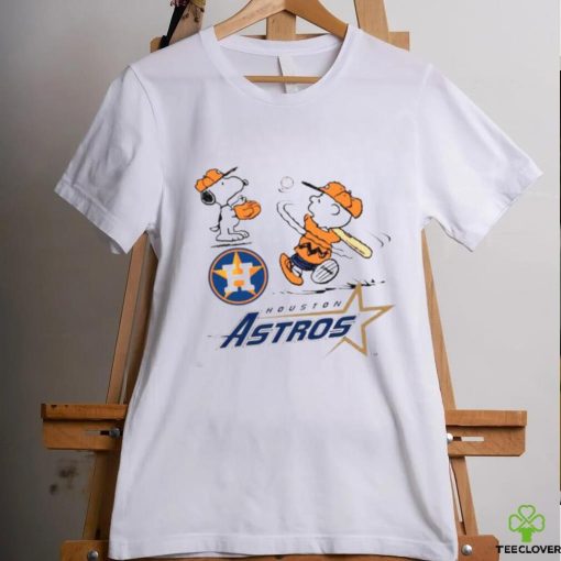 Official Peanuts Charlie Brown And Snoopy Playing Baseball Houston Astros Shirt