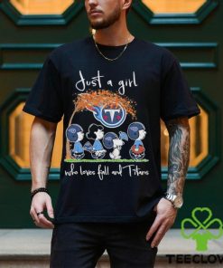 Official Peanuts Just A Girl Who Loves Fall And Titans Shirt