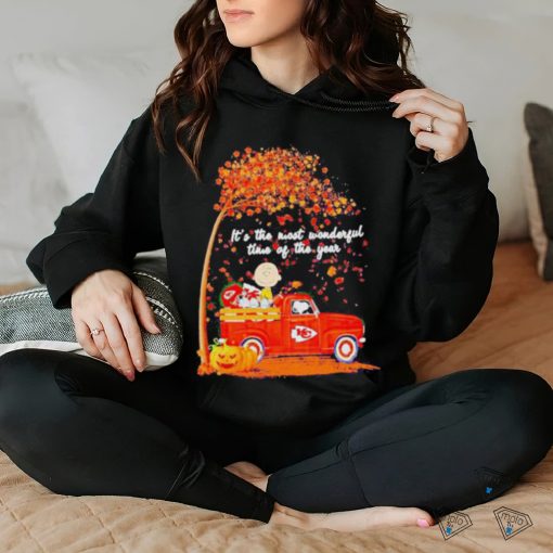 Official Peanuts Kansas City Chiefs fall it’s the most wonderful time of the year shirt