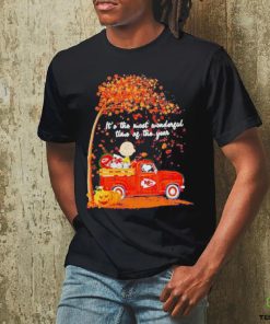 Official Peanuts Kansas City Chiefs fall it’s the most wonderful time of the year shirt