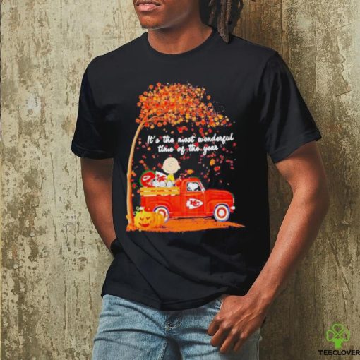 Official Peanuts Kansas City Chiefs fall it’s the most wonderful time of the year shirt