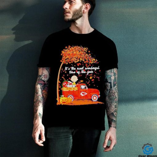 Official Peanuts Kansas City Chiefs fall it’s the most wonderful time of the year shirt