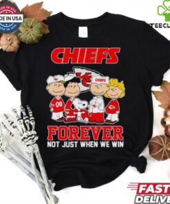 Official Peanuts Kansas City Chiefs forever not just when we win shirt