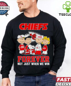 Official Peanuts Kansas City Chiefs forever not just when we win shirt