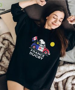 Official Peanuts Snoopy And Woodstock France Rugby On Car 2023 shirt 1 Official Peanuts Snoopy And Woodstock France Rugby On Car 2023 shirt