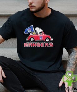 Official Peanuts Snoopy And Woodstock On Car New York Rangers Hockey Shirt