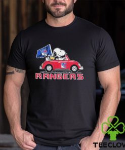 Official Peanuts Snoopy And Woodstock On Car New York Rangers Hockey Shirt