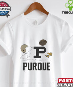 Official Peanuts x Purdue Vintage Football T shirt
