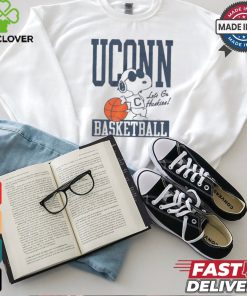 Official Peanuts x UConn Snoopy Basketball Let’s Go Huskies t shirt