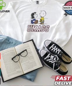 Official Peanuts x UMass Lucy Charlie Brown Football Graphic t shirt
