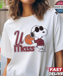 Official Peanuts x UMass Snoopy Basketball t hoodie, sweater, longsleeve, shirt v-neck, t-shirt