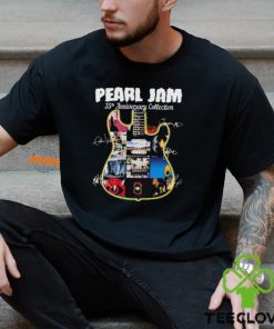 Official Pearl Jam 35th anniversary Collection Guitar signatures shirt