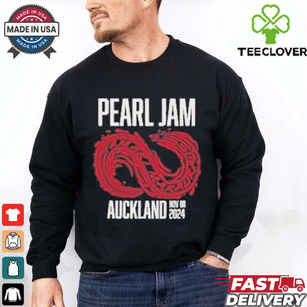 Official Pearl Jam Auckland November 08 2024 Tour T Shirt Official Pearl Jam Auckland November 08 2024 Tour T Shirt