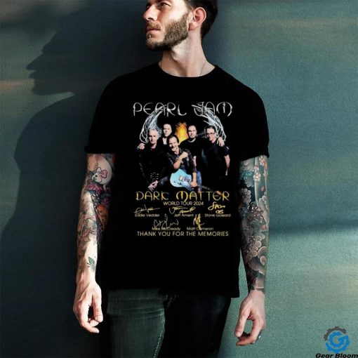 Official Pearl Jam Dark Matter World Tour 2024 thank you for the memories signatures shirt