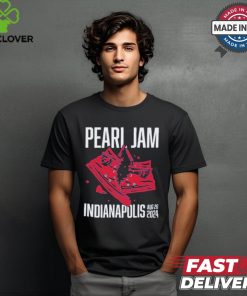 Official Pearl Jam Indianapolis Indiana Event Tee At Ruoff Music Center On August 26th 2024 Sneaker Artwork Two Sides Unisex T Shirt