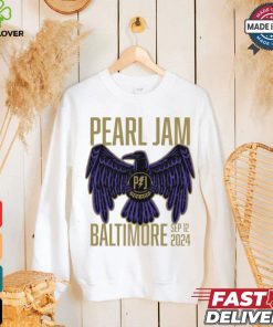 Official Pearl Jam With Glen Hansard Event Tee At CFG Bank Arena In Baltimore MD On September 12th 2024 The Eagle Artwork Two Side Unisex T Shirt 1 Official Pearl Jam With Glen Hansard Event Tee At CFG Bank Arena In Baltimore MD On September 12th 2024 The Eagle Artwork Two Side Unisex T Shirt
