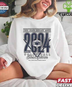 Official Penn State Nittany Lions 2024 NCAA Division I Women’s Volleyball Champions Vintage T-Shirt, celebrating their championship victory with a retro-inspired design.
