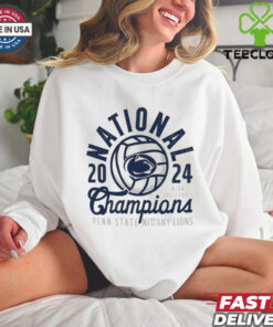 Official Penn State Nittany Lions 2024 NCAA Women’s Volleyball National Champions Comfort Colors T-Shirt, celebrating the championship victory with a comfortable, stylish design.