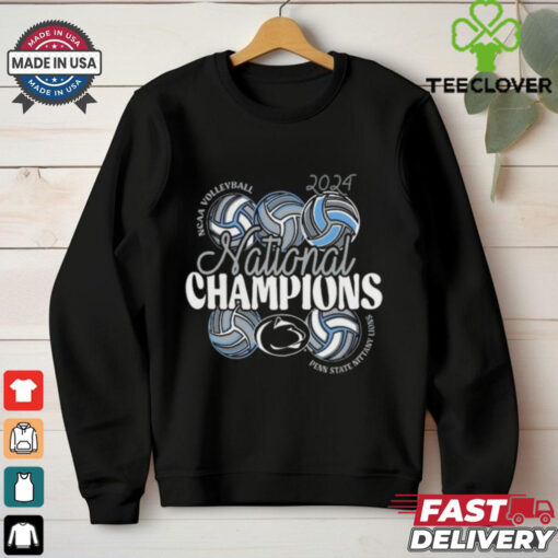 Official Penn State Nittany Lions 2024 NCAA Women’s Volleyball National Champions Stacked Comfort Colors Shirt