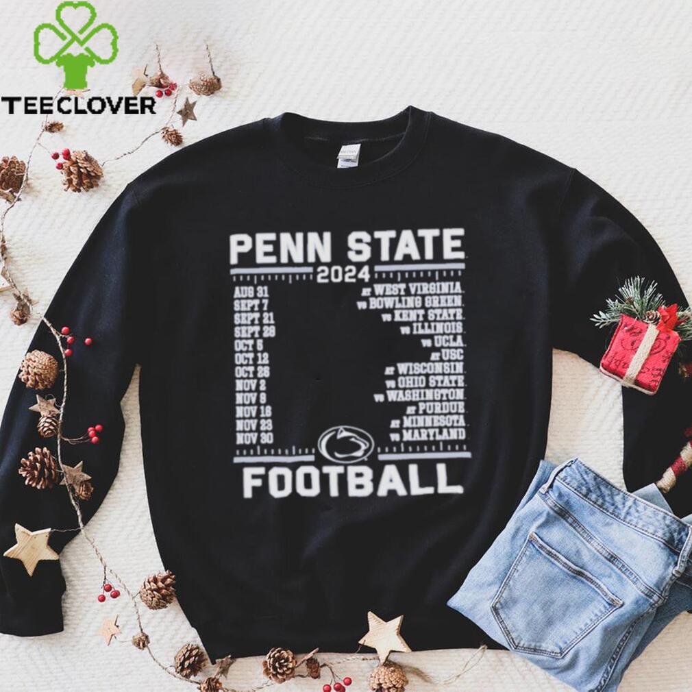 Official Penn State Nittany Lions Champion 2024 Football Schedule Shirt Official Penn State Nittany Lions Champion 2024 Football Schedule Shirt
