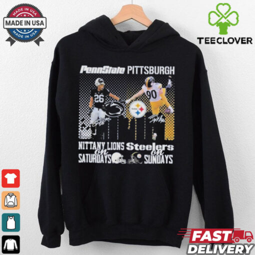 Official Penn State Nittany Lions On Saturdays x Pittsburgh Steelers On Sundays T Shirt