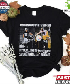 Official Penn State Nittany Lions On Saturdays x Pittsburgh Steelers On Sundays T Shirt