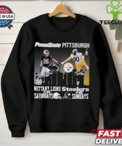 Official Penn State Nittany Lions On Saturdays x Pittsburgh Steelers On Sundays T Shirt