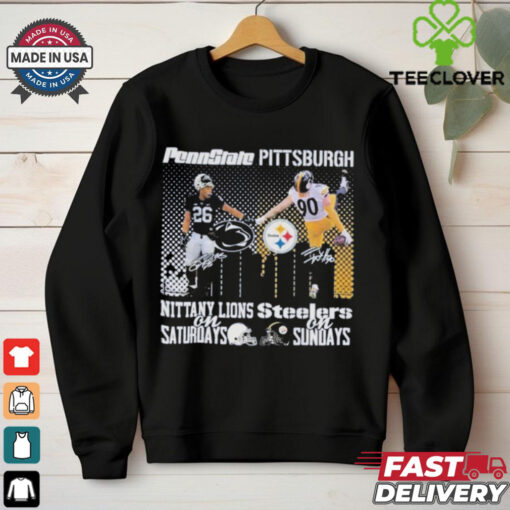 Official Penn State Nittany Lions On Saturdays x Pittsburgh Steelers On Sundays T Shirt