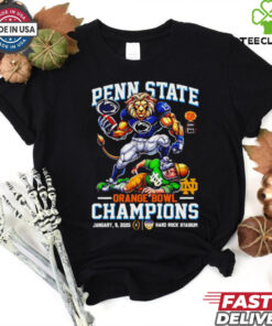 Official Penn State Nittany Lions Orange Bowl 2025 Champs mascot shirt
