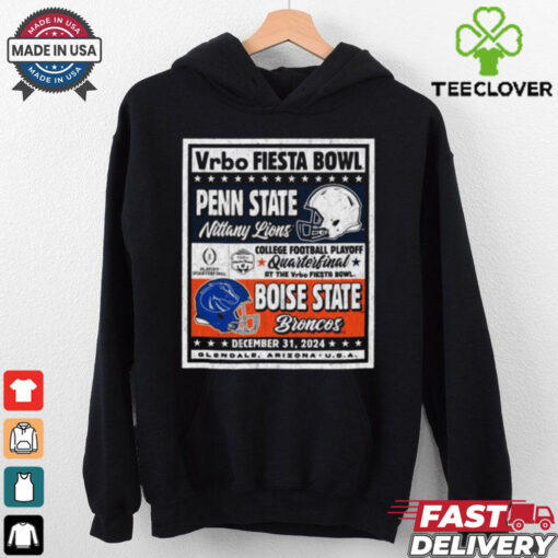 Official Penn State Nittany Lions Vs Boise State Broncos CFP Vrbo Fiesta Bowl Matchup Ringside Rivalry Dec 31 2024 Vintage t shirt