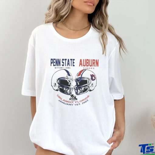 Official Penn State V Auburn College Football Helmets T Shirt