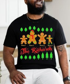 Official Personalised The Gingerbread Family Christmas Tee Shirt