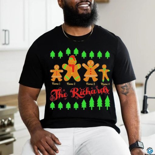 Official Personalised The Gingerbread Family Christmas Tee Shirt