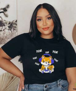 Official Pew Pew Pew Shiba Inu T Shirt