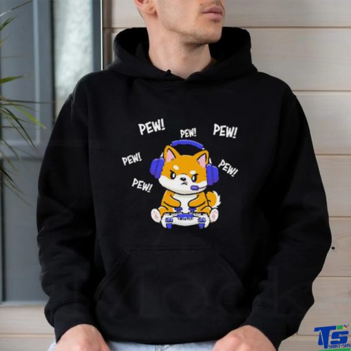 Official Pew Pew Pew Shiba Inu T Shirt