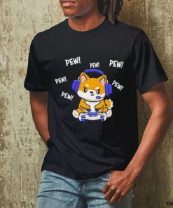 Official Pew Pew Pew Shiba Inu T Shirt