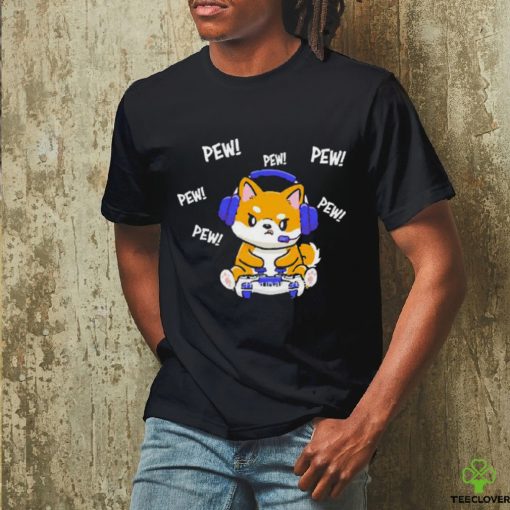 Official Pew Pew Pew Shiba Inu T Shirt