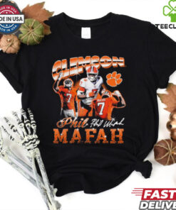 Official Phil Mafah Clemson Tigers 90s Retro Signature Graphic t shirt