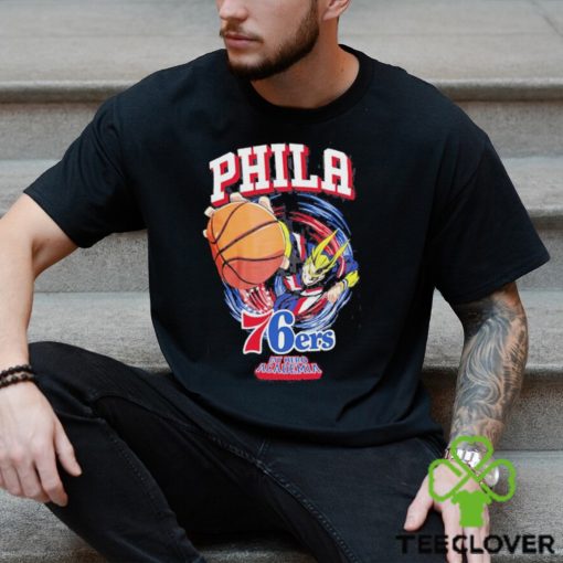 Official Philadelphia 76ers Hyperfly Unisex NBA x My Hero Academia All Might Smash T Shirt