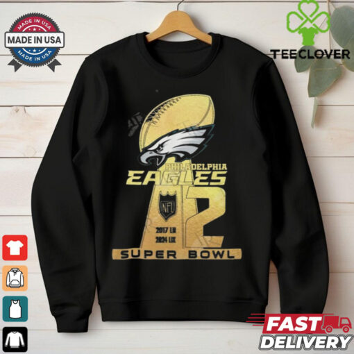 Official Philadelphia Eagles 2 Super Bowl 2017 2024 Shirt
