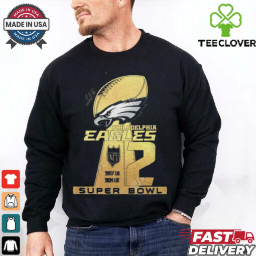 Official Philadelphia Eagles 2 Super Bowl 2017 2024 Shirt