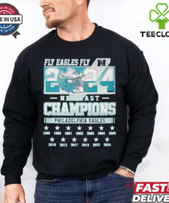 Official Philadelphia Eagles 2024 NFC East Champions Fly Eagles Fly Shirt