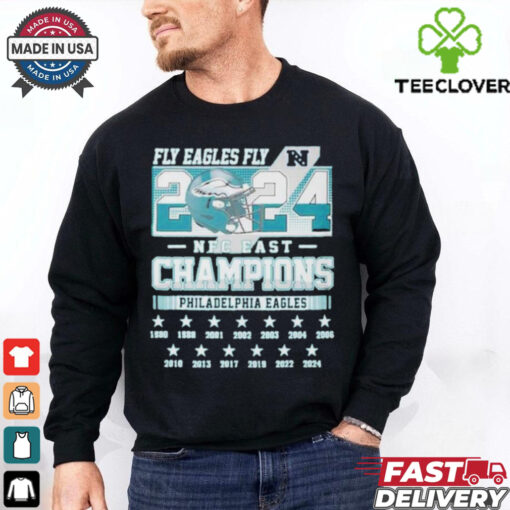 Official Philadelphia Eagles 2024 NFC East Champions Fly Eagles Fly Shirt