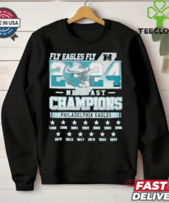 Official Philadelphia Eagles 2024 NFC East Champions Fly Eagles Fly Shirt