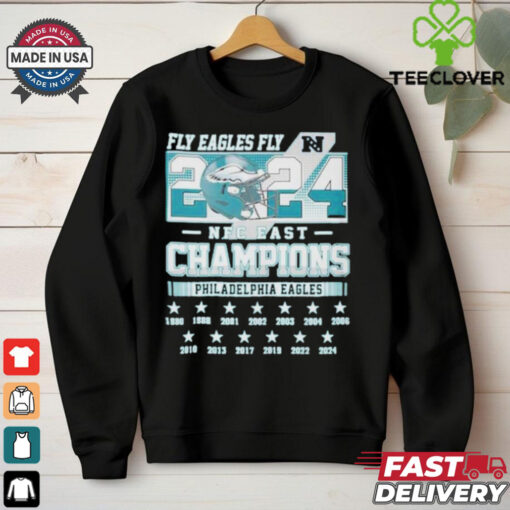 Official Philadelphia Eagles 2024 NFC East Champions Fly Eagles Fly Shirt