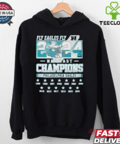 Official Philadelphia Eagles 2024 NFC East Champions Fly Eagles Fly Shirt