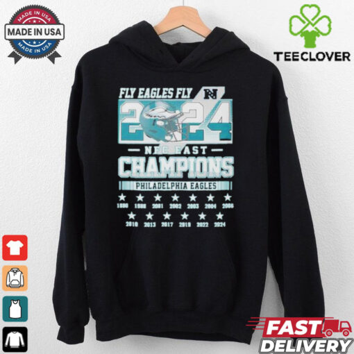 Official Philadelphia Eagles 2024 NFC East Champions Fly Eagles Fly Shirt