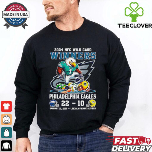 Official Philadelphia Eagles 2025 NFC Divisional Winners 22 10 mascot shirt