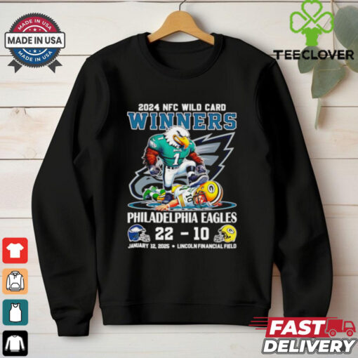 Official Philadelphia Eagles 2025 NFC Divisional Winners 22 10 mascot shirt